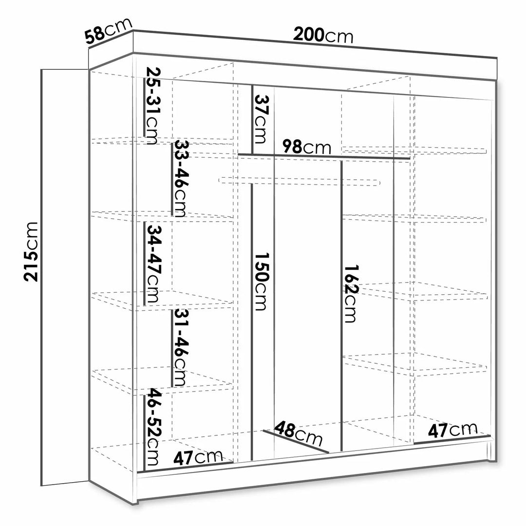 Armoire MOBILIER 1 Closico Durion III (Blanc)