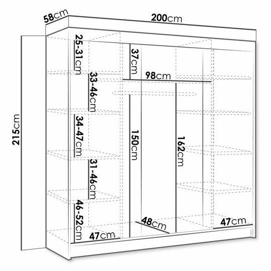 Armoire MOBILIER 1 Closico Durion III (Blanc)