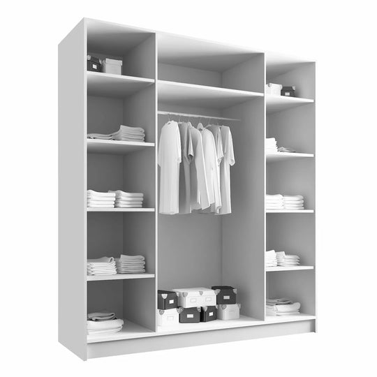 Armoire MOBILIER 1 Closico Navor I (Blanc+ Noir)