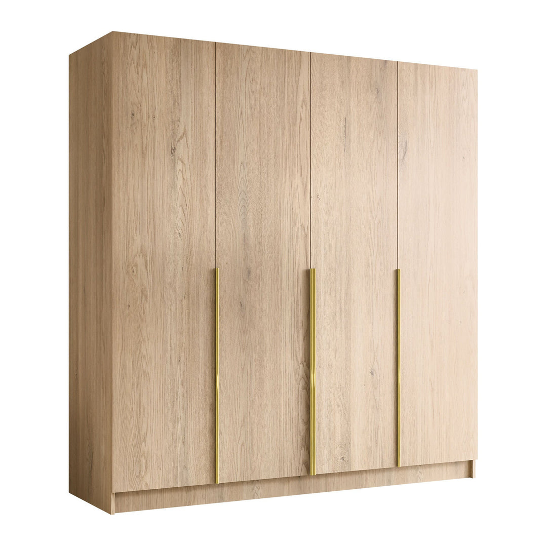 Armoire MOBILIER 1 Closico Navor I (Bois clair + Doré)