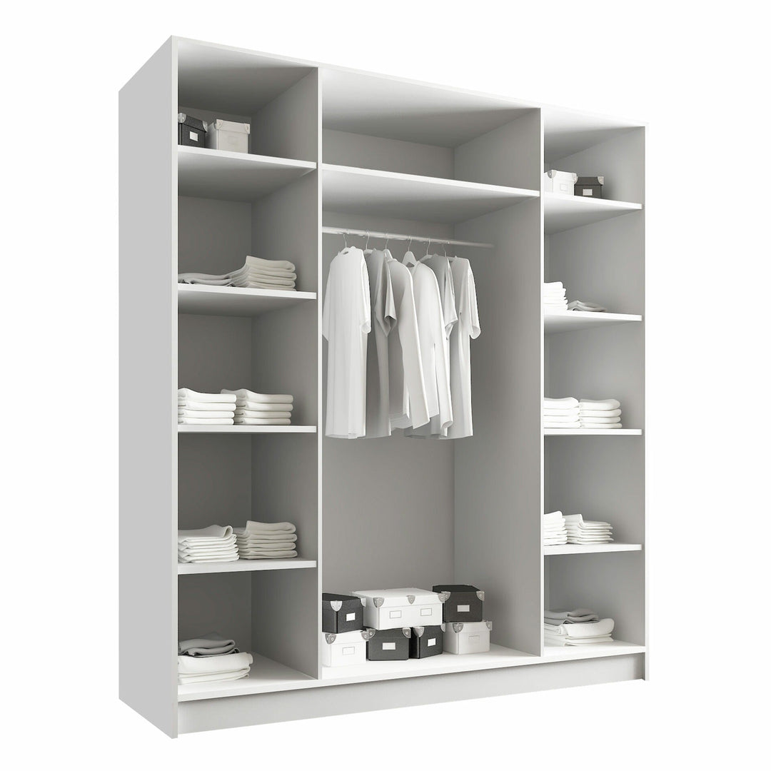 Armoire MOBILIER 1 Closico Navor II (Blanc + Noir)