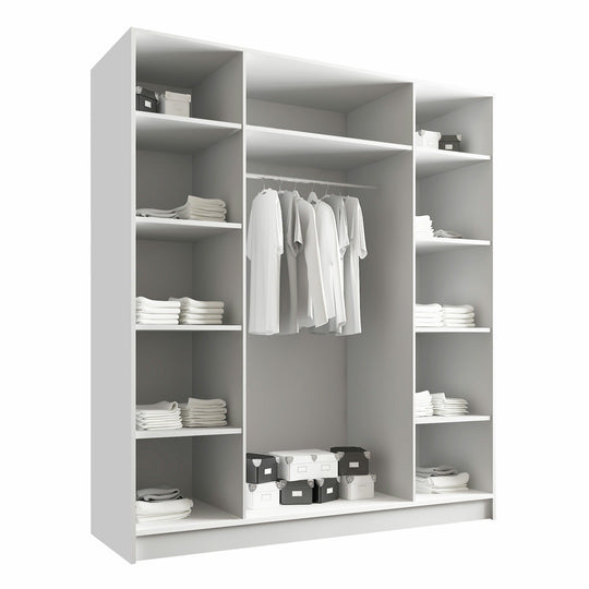 Armoire MOBILIER 1 Closico Navor II (Blanc + Noir)