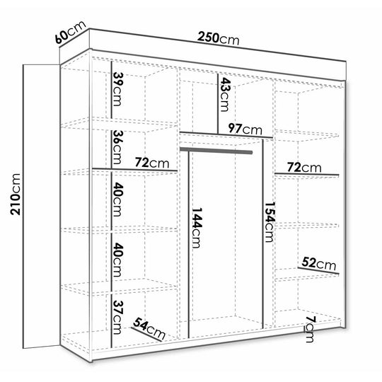 Armoire MOBILIER 1 Comfivo Granium III Blanc