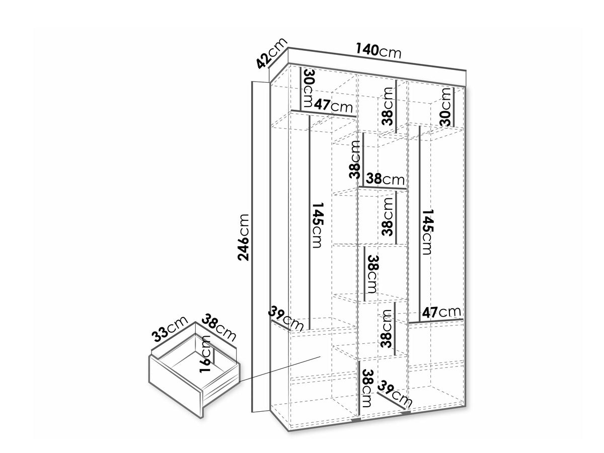 Armoire MOBILIER 1 Hartford 573 (Blanc)