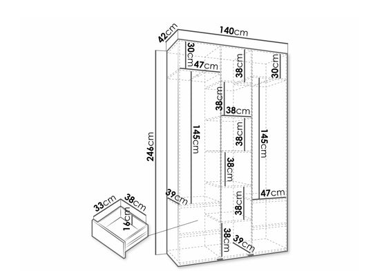 Armoire MOBILIER 1 Hartford 573 (Blanc)