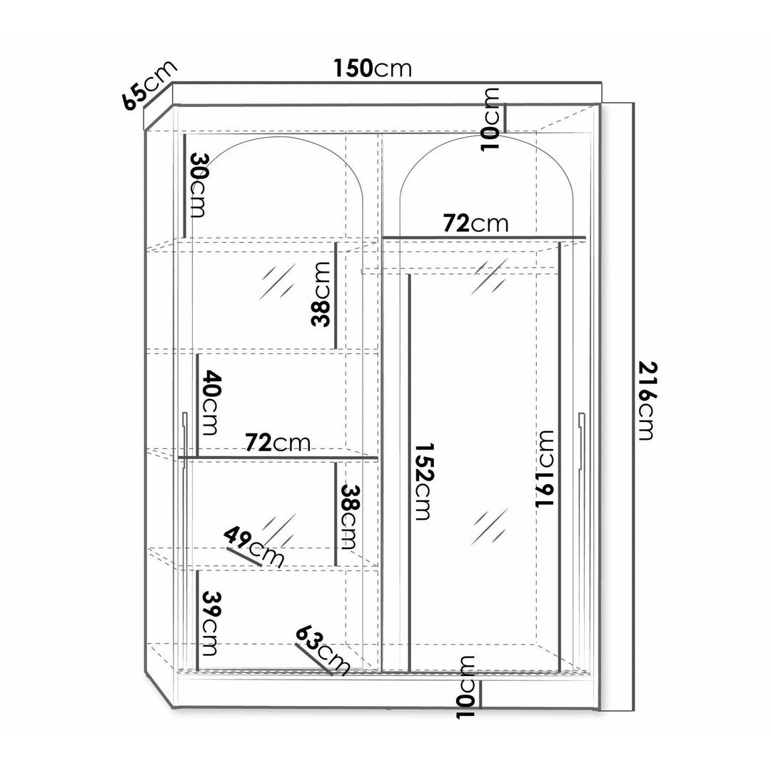 Armoire MOBILIER 1 Toledo 131 (Cachemire)
