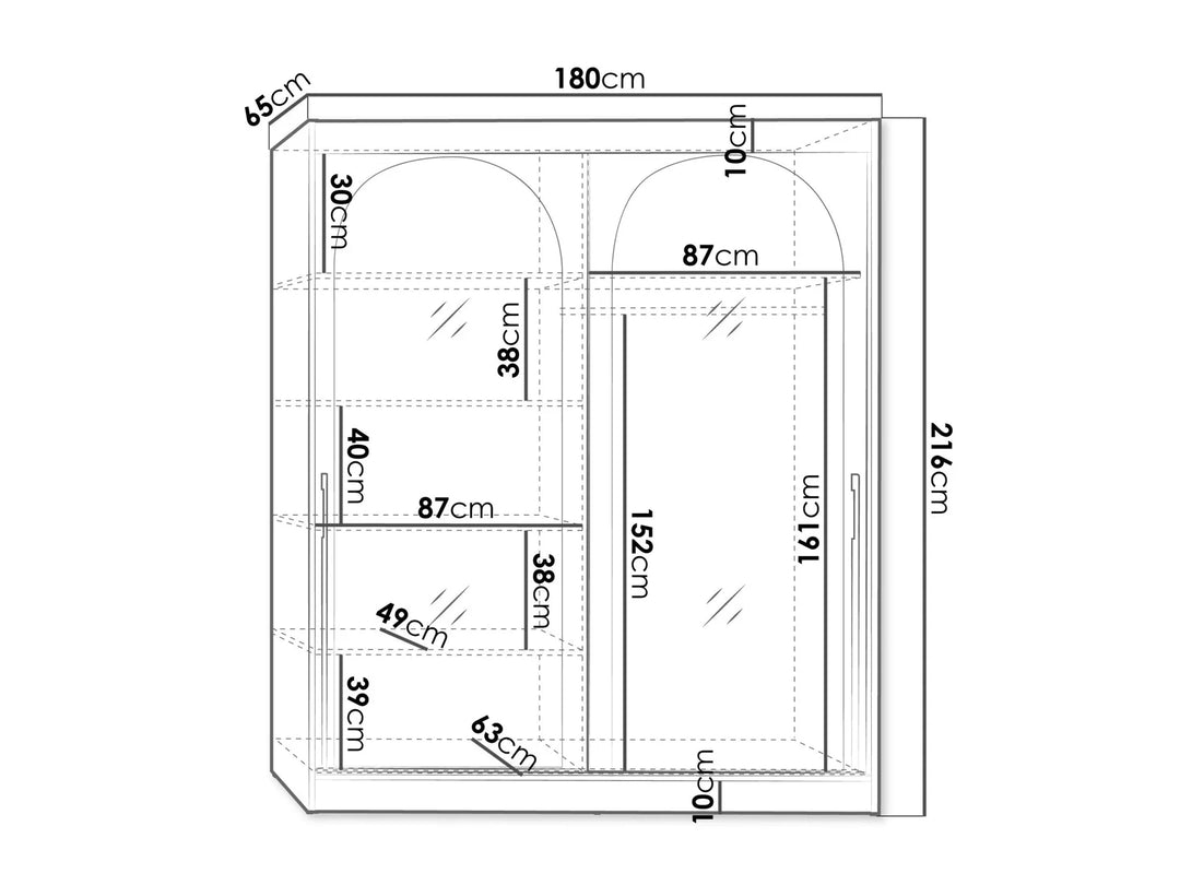 Armoire MOBILIER 1 Toledo 132 (Cachemire)