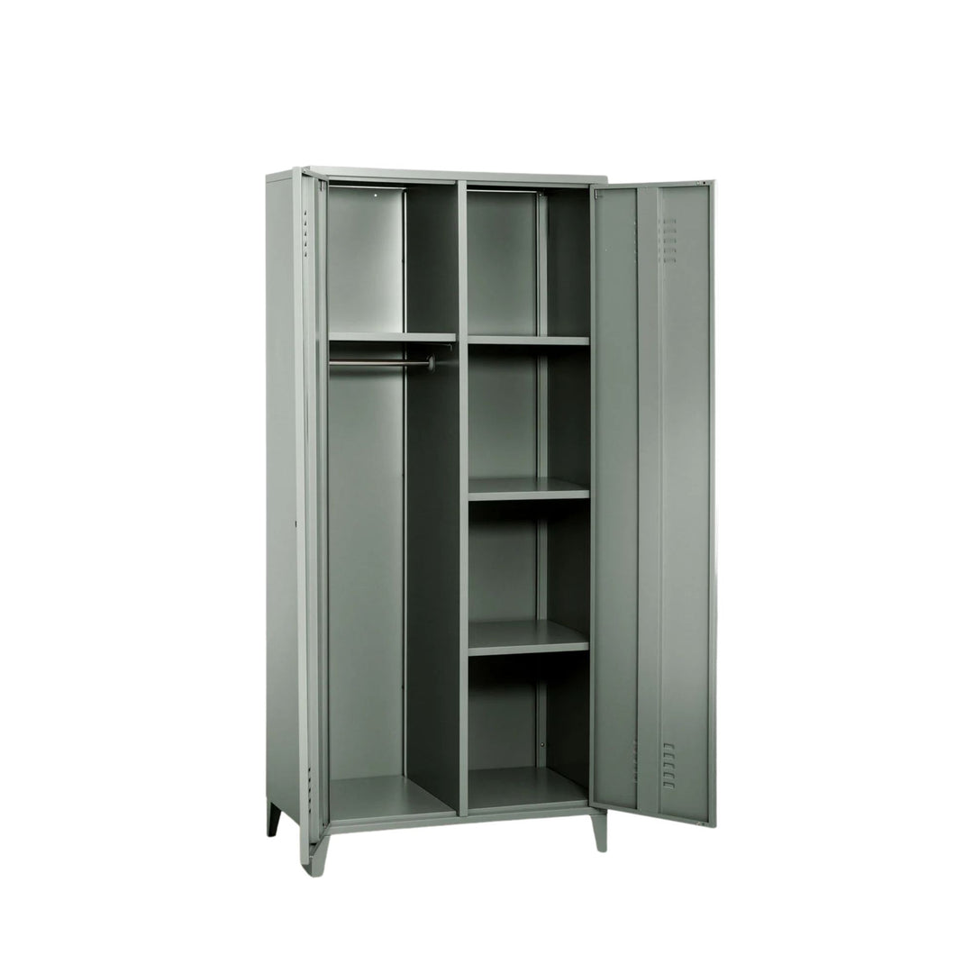 Armoire vestiaire SKLUM Pohpli 2 portes en acier vert kaki