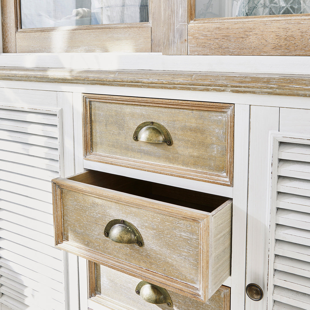 Armoire LOBERON Moosehide blanc et marron — photo produit