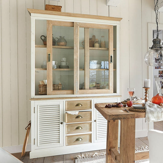 Armoire LOBERON Moosehide blanc et marron — photo produit