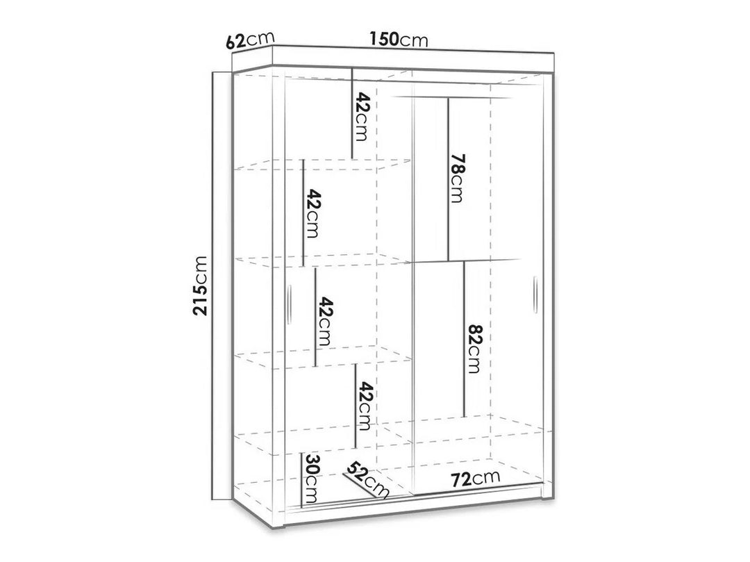 Armoire MOBILIER 1 Catromi 106 Chêne Artisan — photo produit