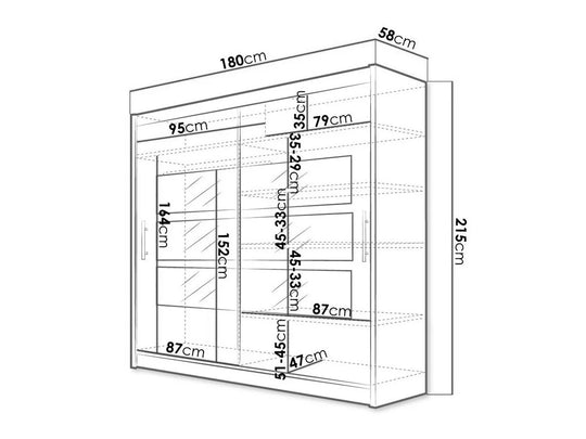 Armoire MOBILIER 1 Closico Pallor III (Blanc) — photo produit