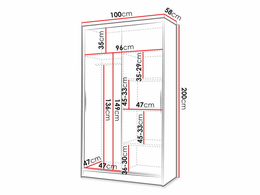 Armoire MOBILIER 1 Closico Structor VI Blanc — photo produit