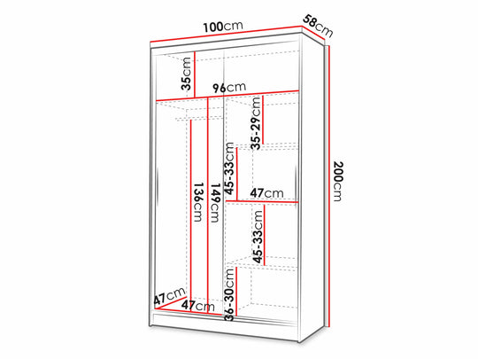 Armoire MOBILIER 1 Closico Structor VI Blanc — photo produit