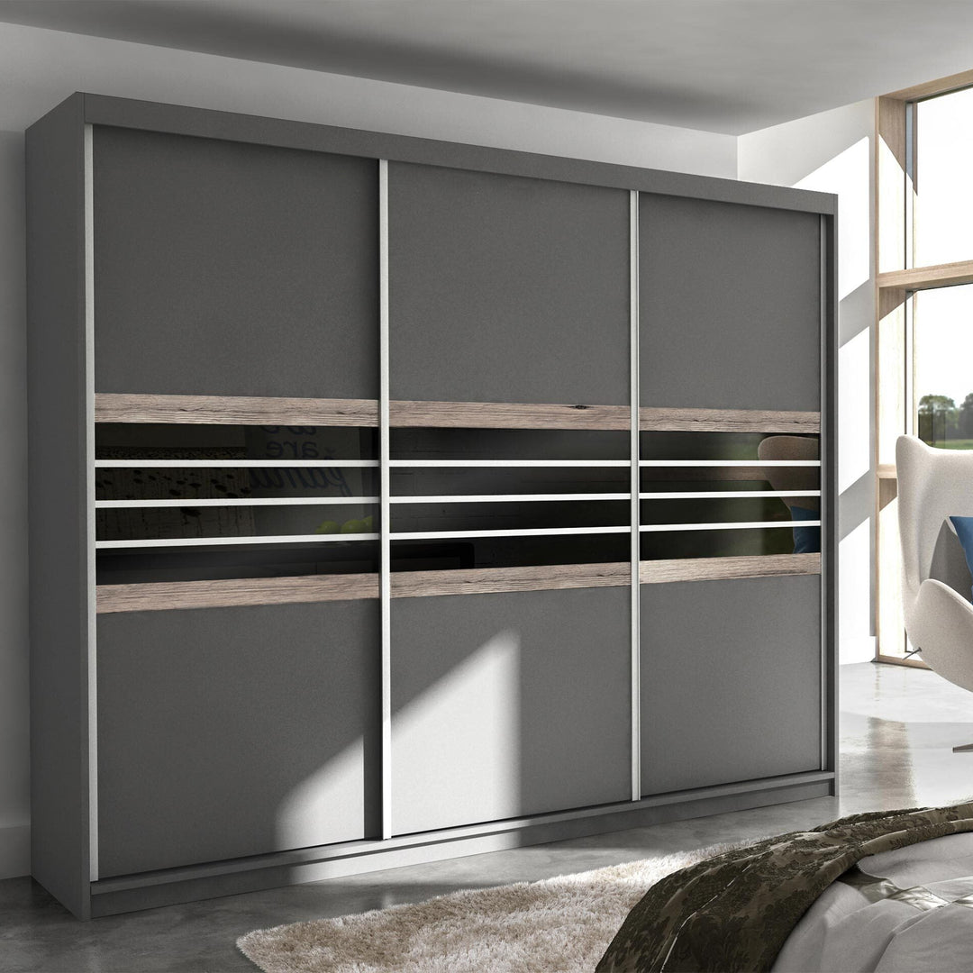 Armoire MOBILIER 1 Honolulu 116 (Lava + Noir) — photo produit