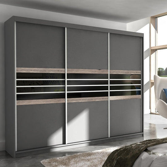 Armoire MOBILIER 1 Honolulu 116 (Lava + Noir) — photo produit