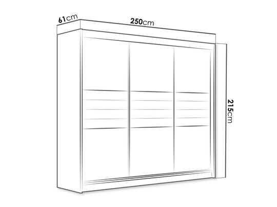 Armoire MOBILIER 1 Honolulu 116 (Lava + Noir) — photo produit