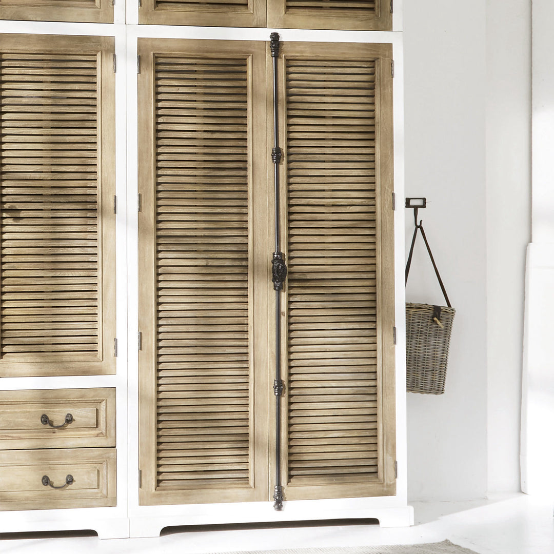 Armoire LOBERON Comtois en bois marron blanc — photo produit