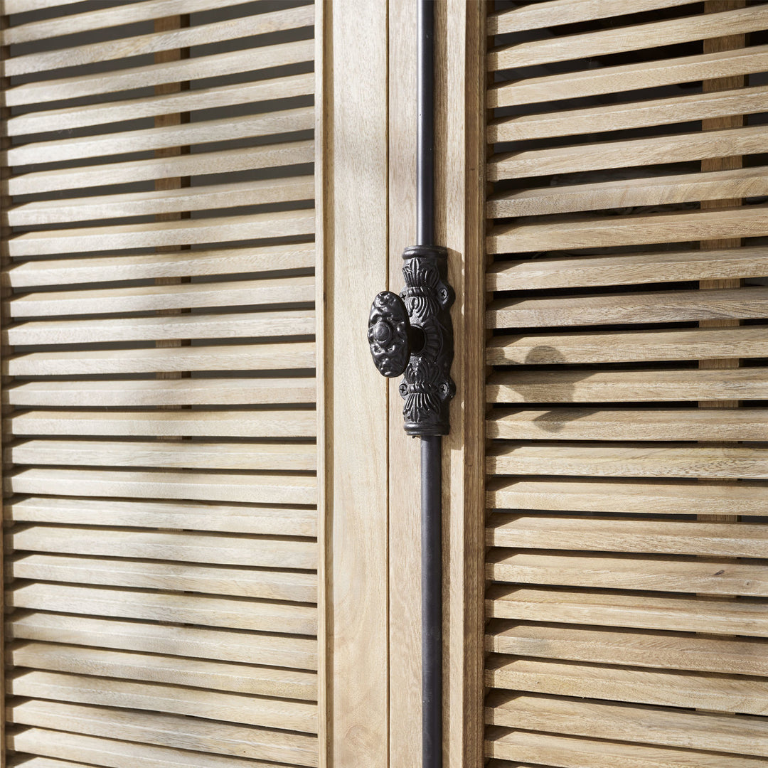 Armoire LOBERON Comtois bois marron blanc — photo produit