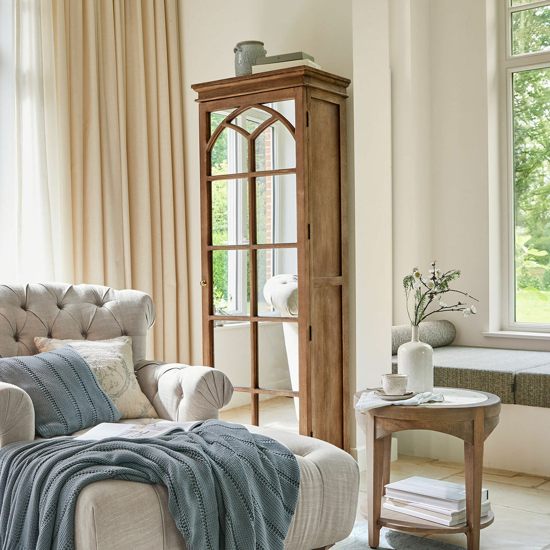 Armoire miroir LOBERON Cayey en bois effet vieilli — photo produit