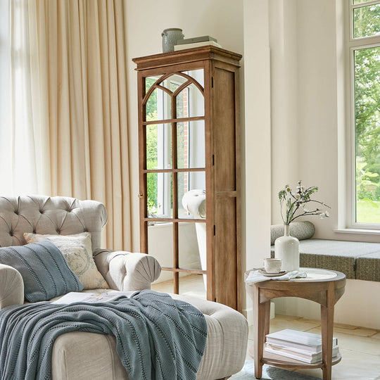 Armoire miroir LOBERON Cayey en bois effet vieilli — photo produit
