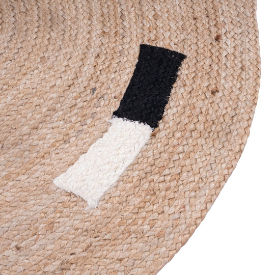 Tapis rond Nordlys en jute naturelle tissée marron 180 x 180 cm OLAV