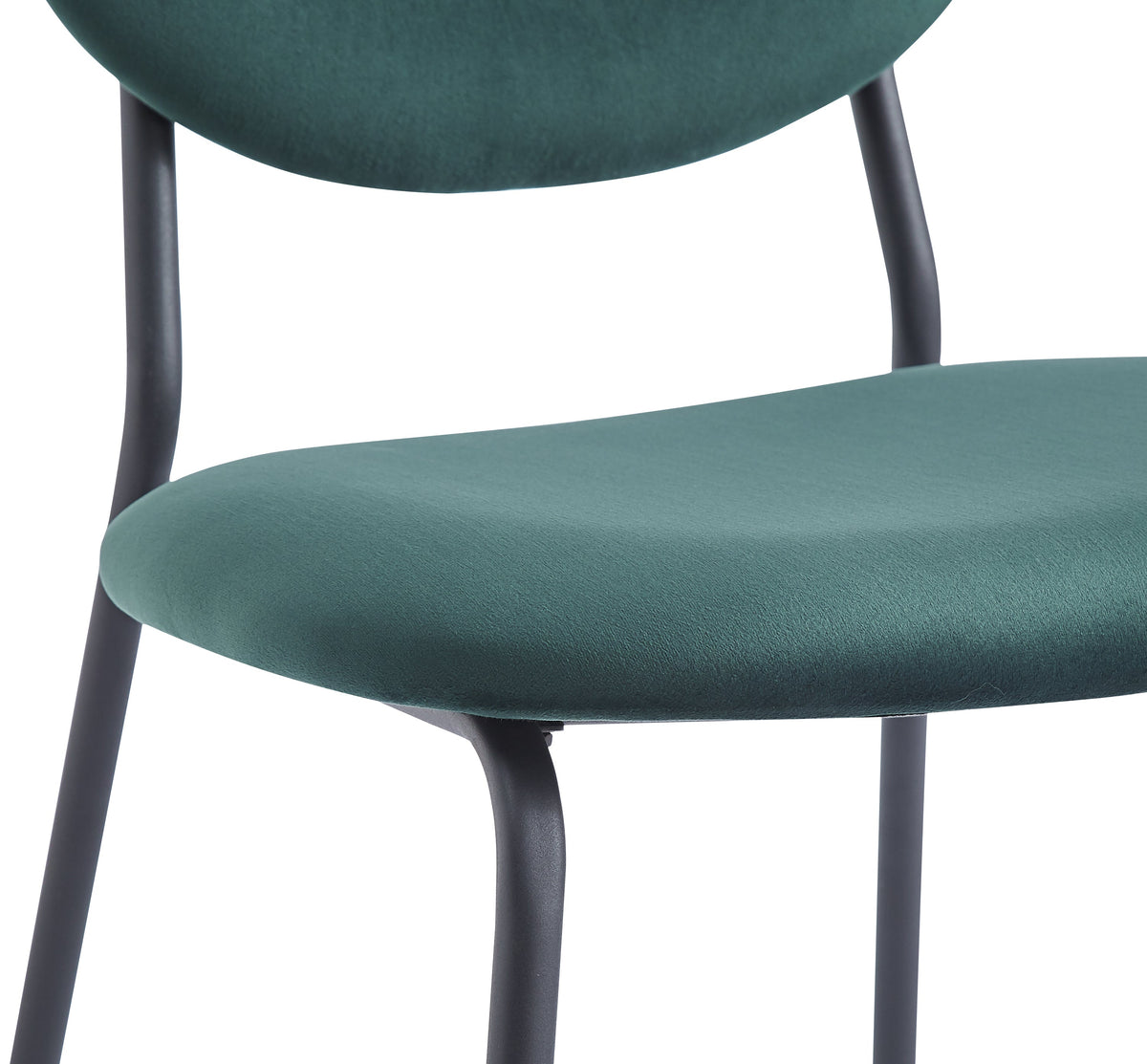 Lot de 2 chaises scandinaves Nordlys en métal et velours vert SUZUKA