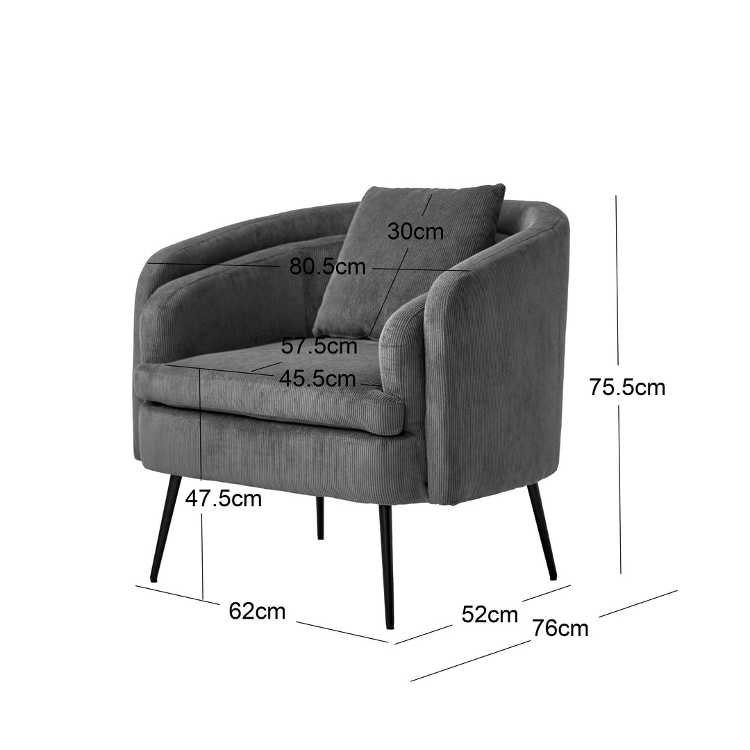 Fauteuil de salon en métal et bouclettes blanches