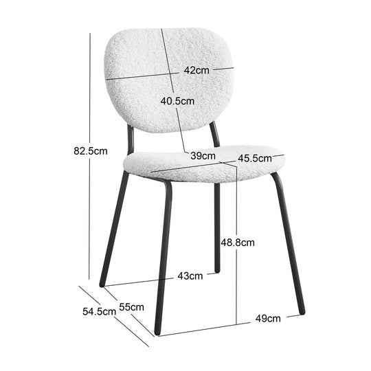 Lot de 2 chaises scandinaves en métal et velours vert