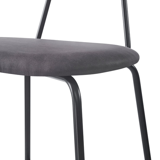 Lot de 2 tabourets de bar Nordlys en métal et cannage suédine noir OREBRO