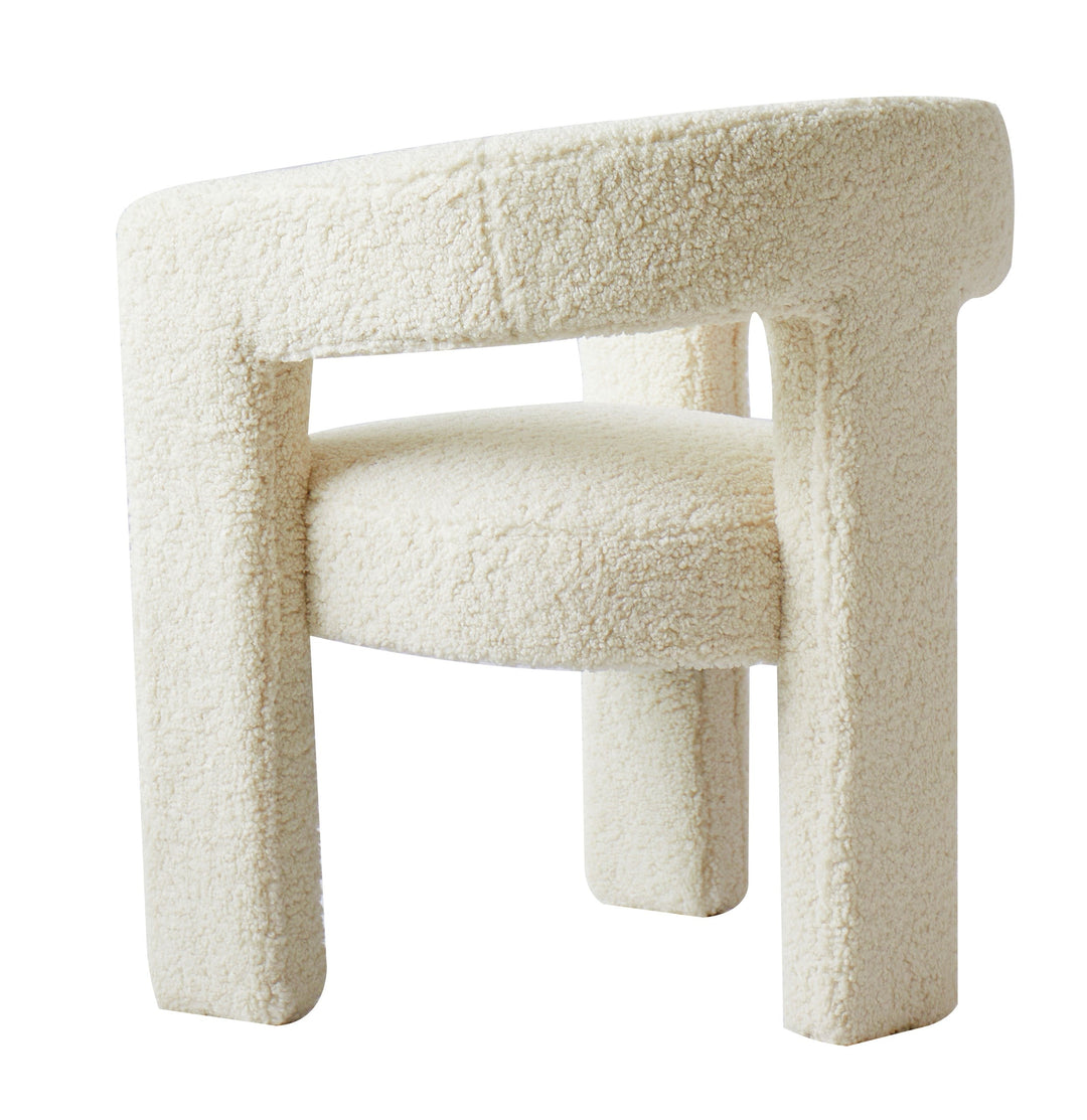 Fauteuil Nordlys en bouclettes blanches ARUSHA