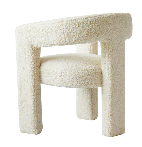 Fauteuil Nordlys en bouclettes blanches ARUSHA