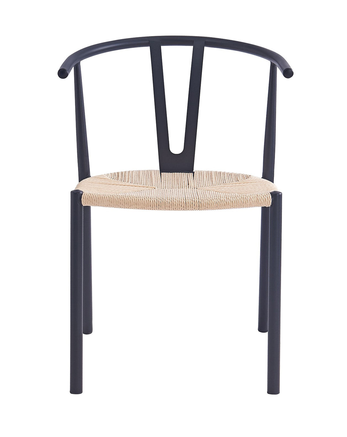 Lot de 2 chaises en métal et corde
