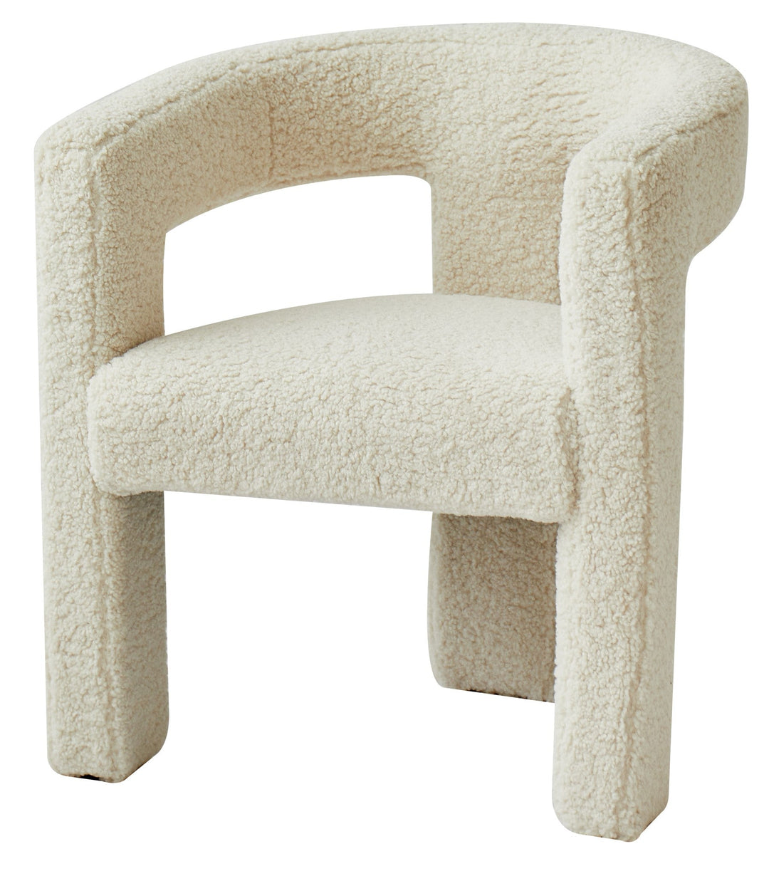 Fauteuil Nordlys en bouclettes blanches ARUSHA