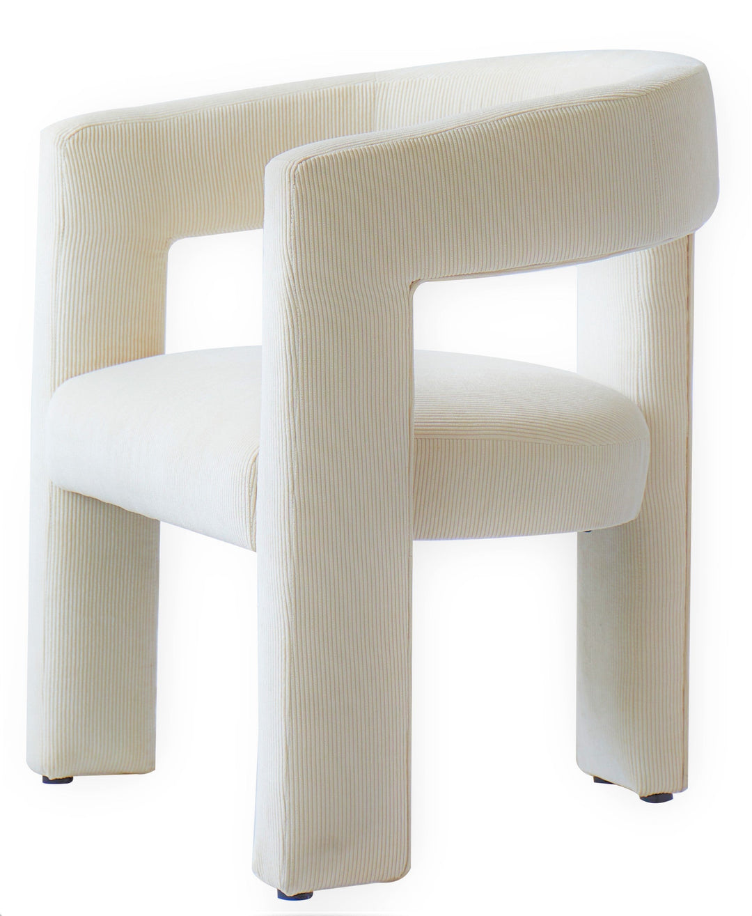 Fauteuil Nordlys en velours côtelé beige ARUSHA