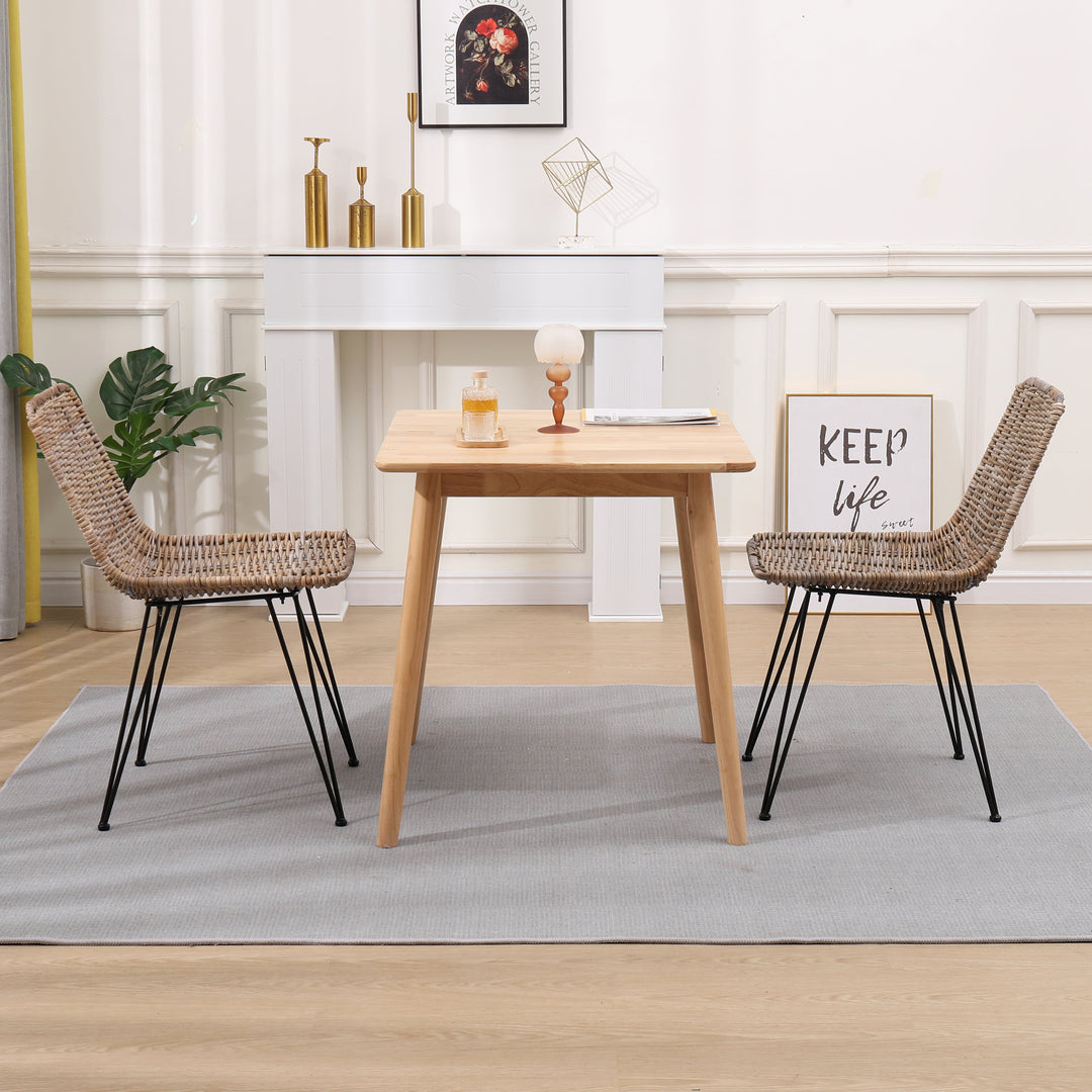 Lot de 2 chaises Nordlys en métal et fibres naturelles PENANG