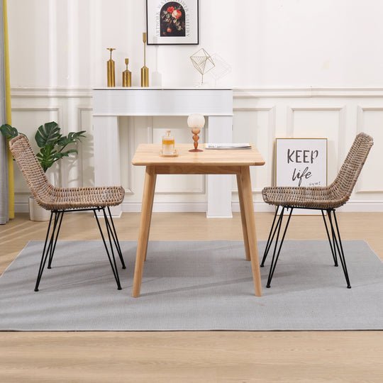 Lot de 2 chaises Nordlys en métal et fibres naturelles PENANG