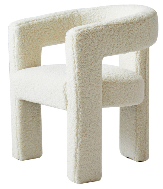 Fauteuil Nordlys en bouclettes blanches ARUSHA