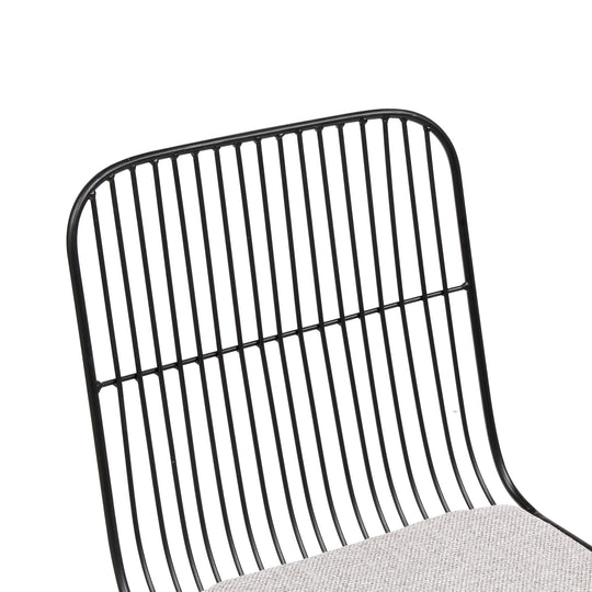 Lot de 2 chaises industrielles filaires Nordlys en métal noir CHESTER