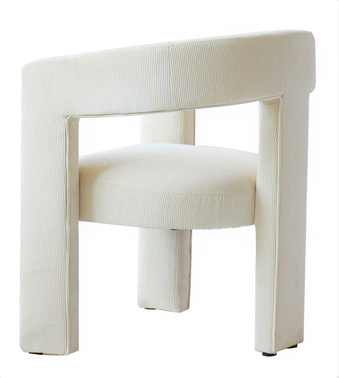 Fauteuil Nordlys en velours côtelé beige ARUSHA