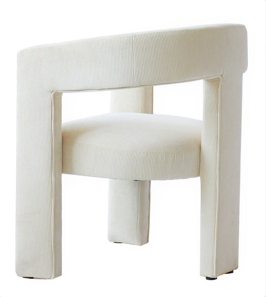 Fauteuil Nordlys en velours côtelé beige ARUSHA