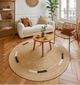 Tapis rond Nordlys en jute naturelle tissée marron 180 x 180 cm OLAV
