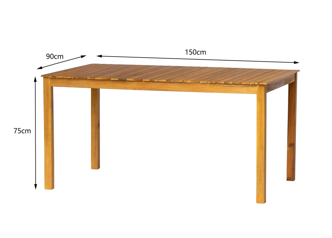 Table a manger interieur exterieur 6 personnes en acacia