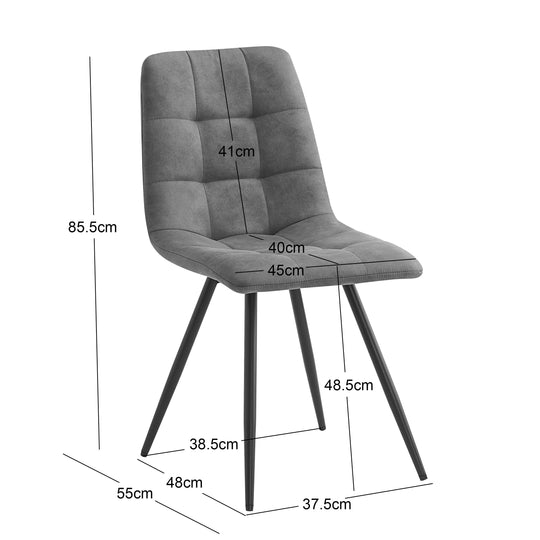 Lot de 2 chaises Nordlys en métal et bouclettes blanc BJORN