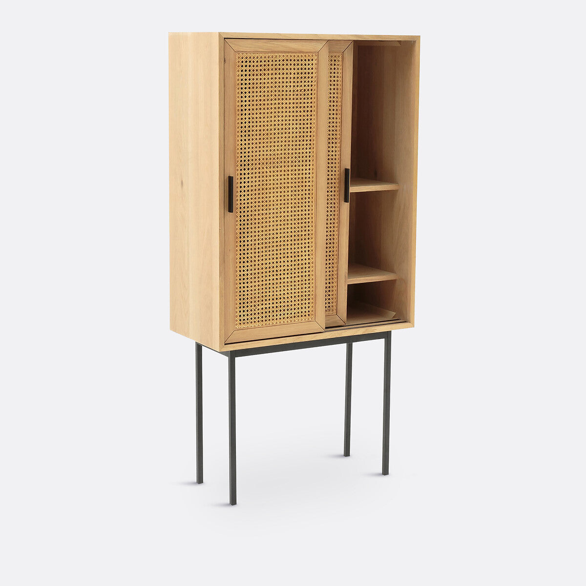 Bahut chêne 2 portes cannées, WASKA La Redoute Interieurs