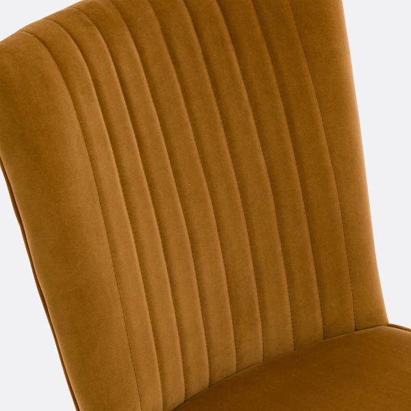 Lot de 2 chaises La Redoute Interieurs velours ocre Ronda