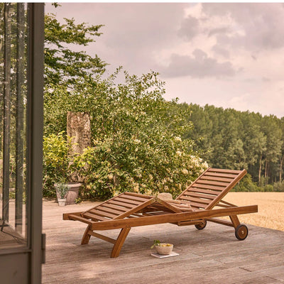 Bain de soleil en teck huilé massif-Berah Getah