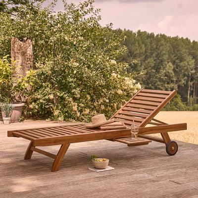 Bain de soleil en teck huilé massif-Berah Getah