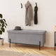 Banc coffre tissu gris 100cm