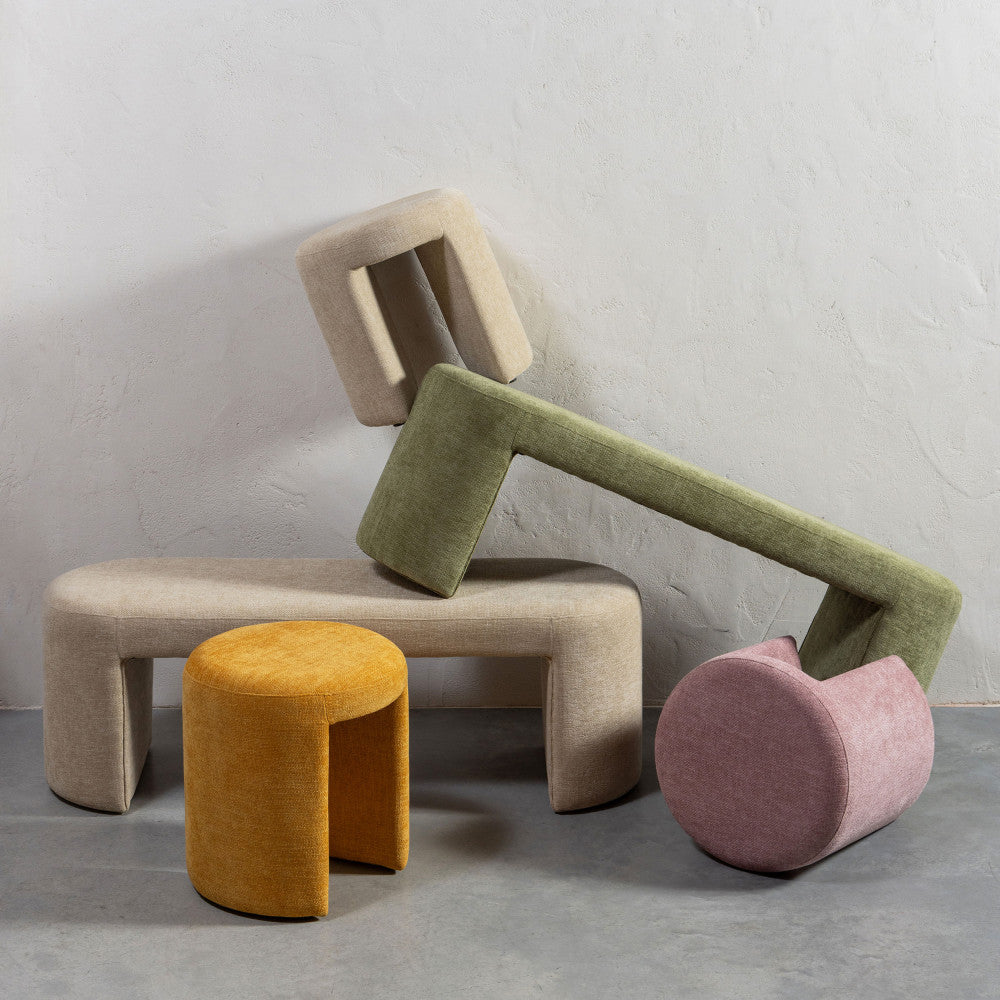 Banc en tissu DRAWER - JACOB